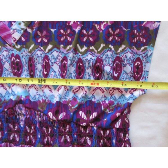 Elegant Tantrums Tie Dyed Sleeveless V-Neck Long Dress Multi-Color Size Medium - Picture 11 of 11